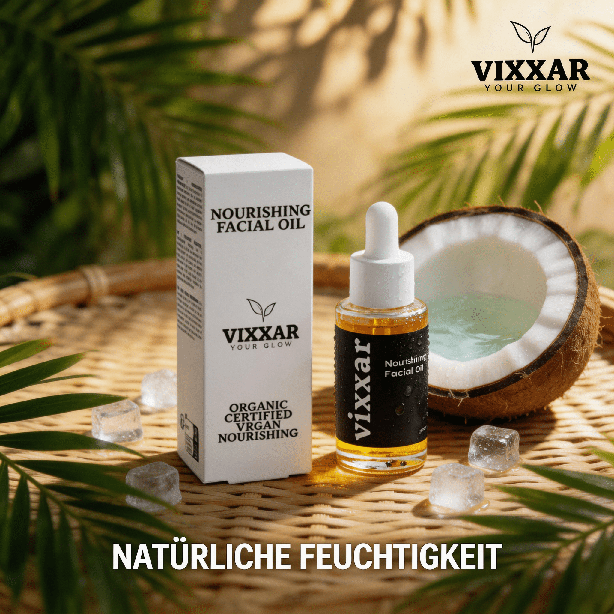 Nourishing Facial Oil – Jojoba Argan & Avocado Oil COSMOS Organic Vixxar