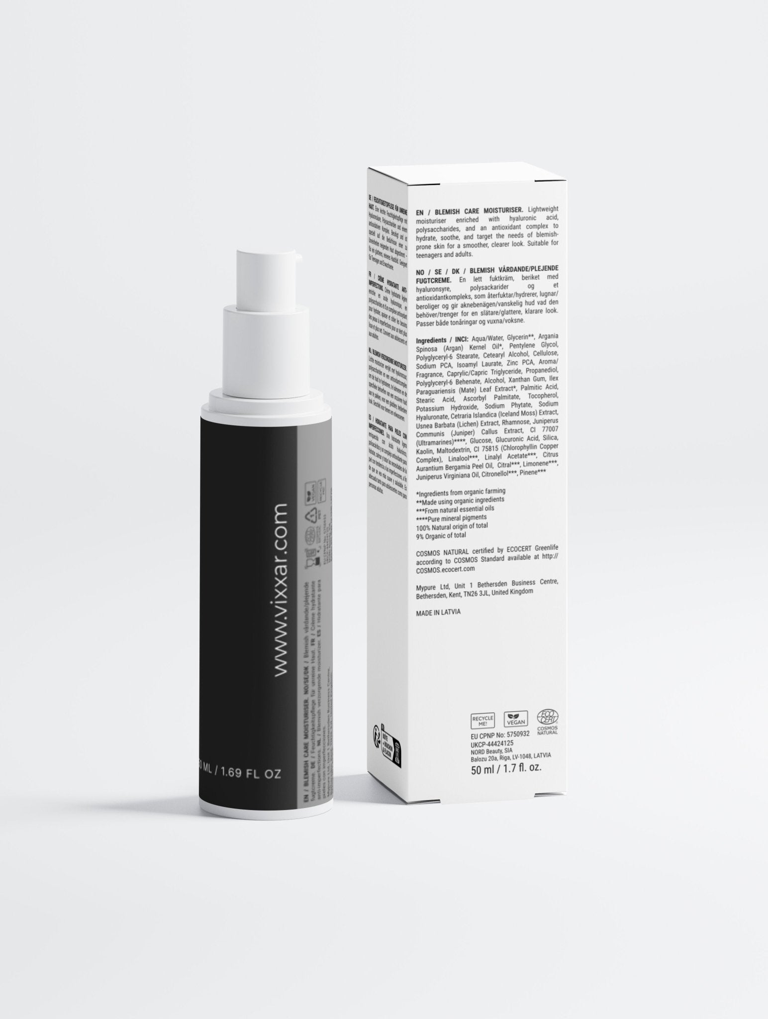 Blemish Care Moisturiser | Lightweight, Natural, For Acne - Prone Skin - Vixxar Natural SkincareDefault