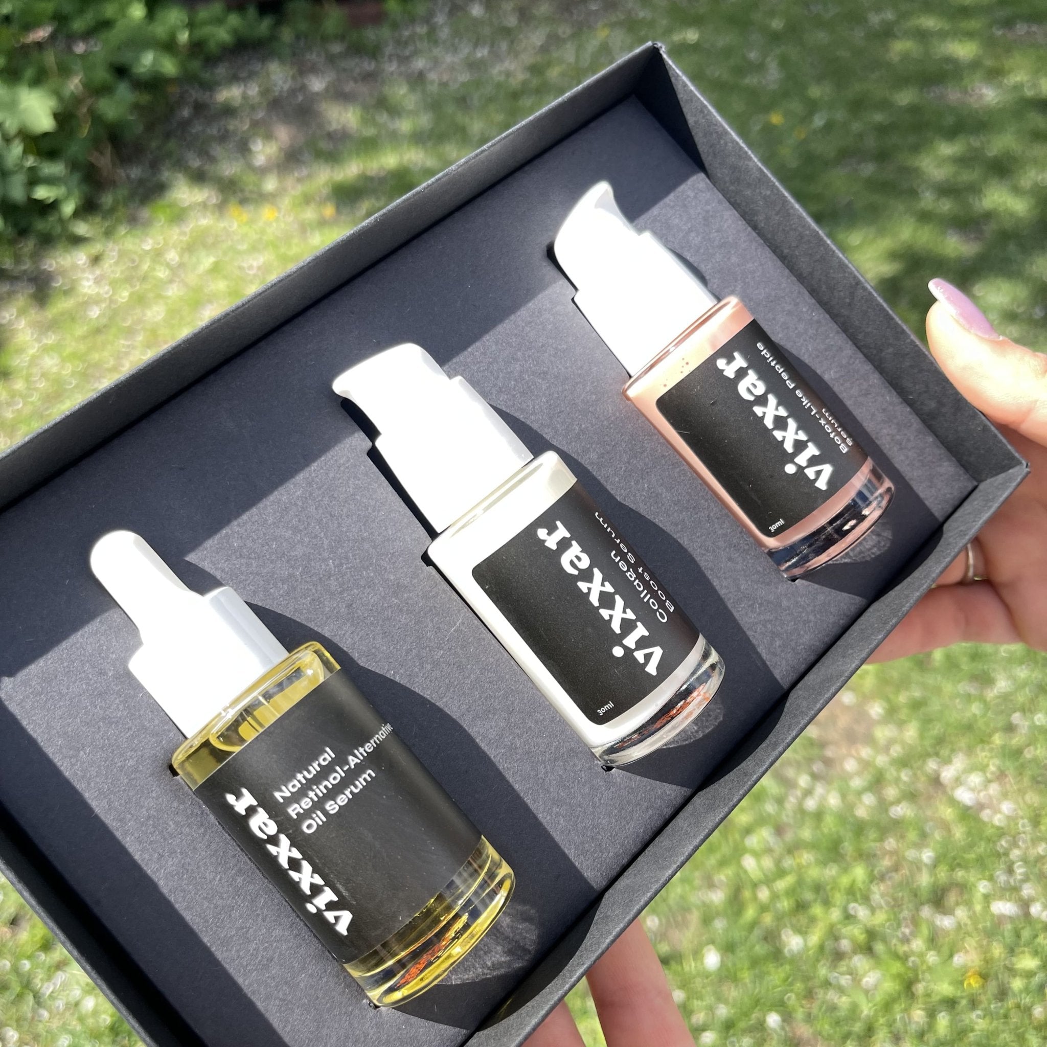 Boost Serum Collection Box – Peptide Bakuchiol & Collagen Anti Aging Serum Set Vixxar