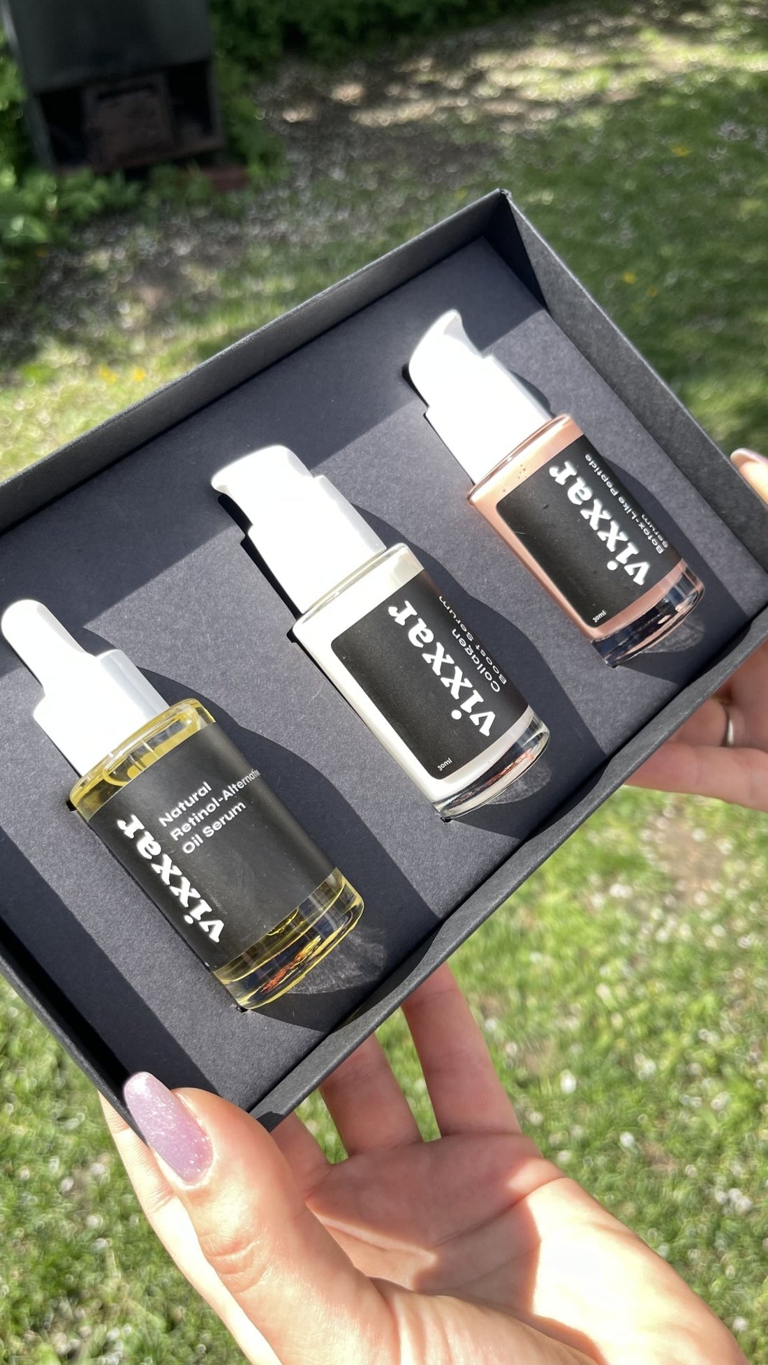 Anti-aging serum collection for firmer, smoother and more radiant skin with peptides, collagen and natural retinol alternative