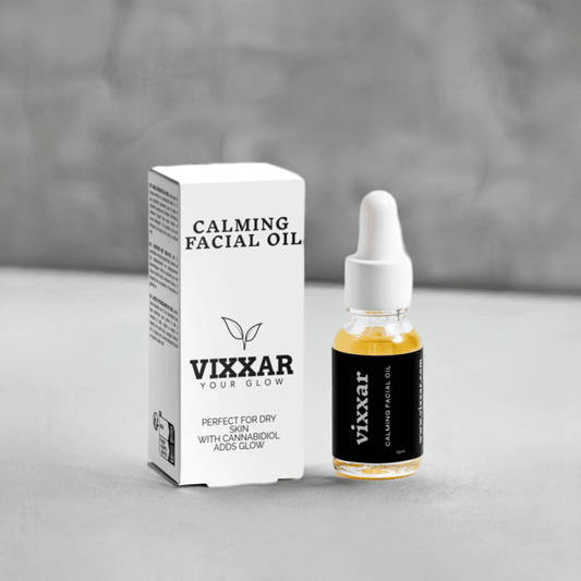Calming Facial Oil 15ml – Organic Nourishment for Dry & Mature Skin - Vixxar Cosmetiques