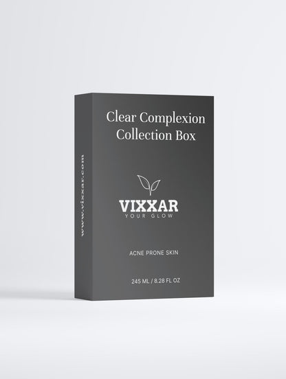 Clear Complexion Collection Box - Anti - Age Day Cream +Natural Retinol Alternative Oil Serum + Clarifying Gel - Vixxar CosmetiquesDefault