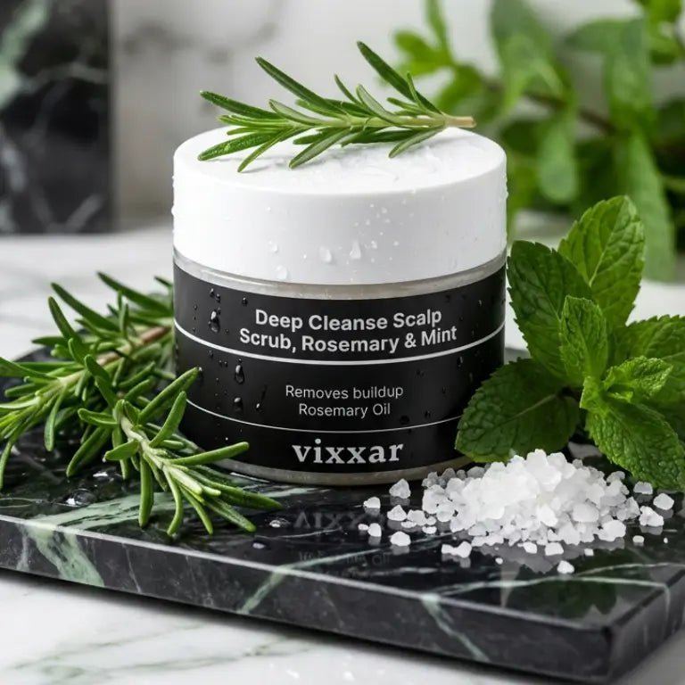 Deep Cleanse Scalp Scrub – Rosemary Oil Keratin & Peppermint Vixxar