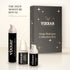 Vixxar Deep Moisture Collection Box gift set with Nourishing Rich Cream, Double Hydration Boost Gel and Brightening Eye Cream in front of the gift box