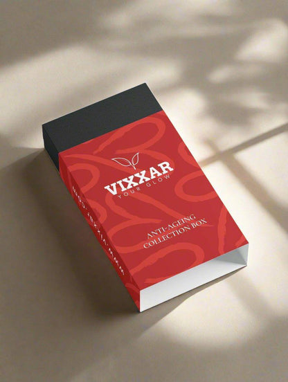 Vixxar Anti-Ageing Collection Box with Day Cream, Peptide Serum, Eye Cream for Hydrating and Anti-Aging Skincare