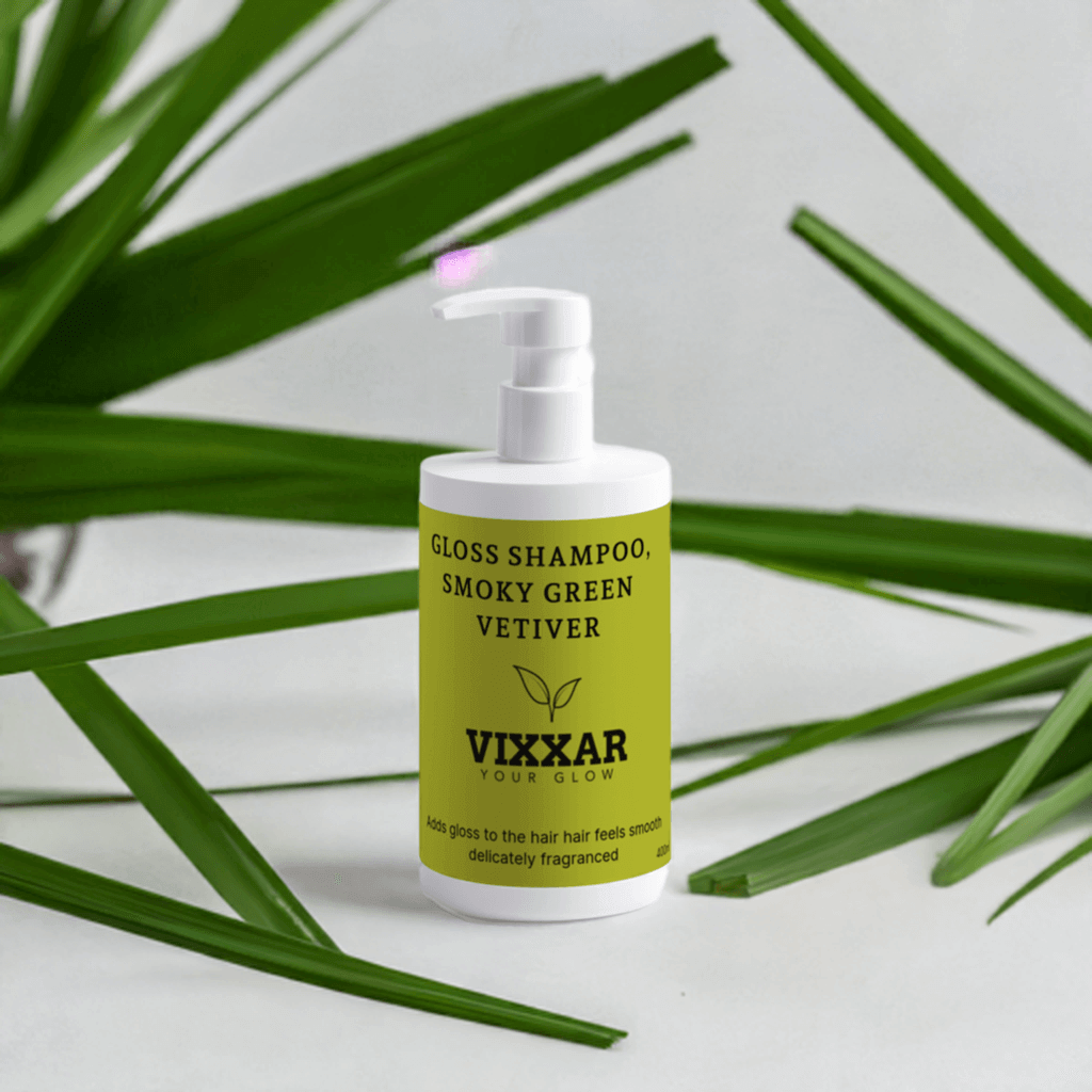 Gloss Shampoo with Smoky Green Vetiver – Boost Shine &amp; Nourishment | 400ml - Vixxar Cosmetiques