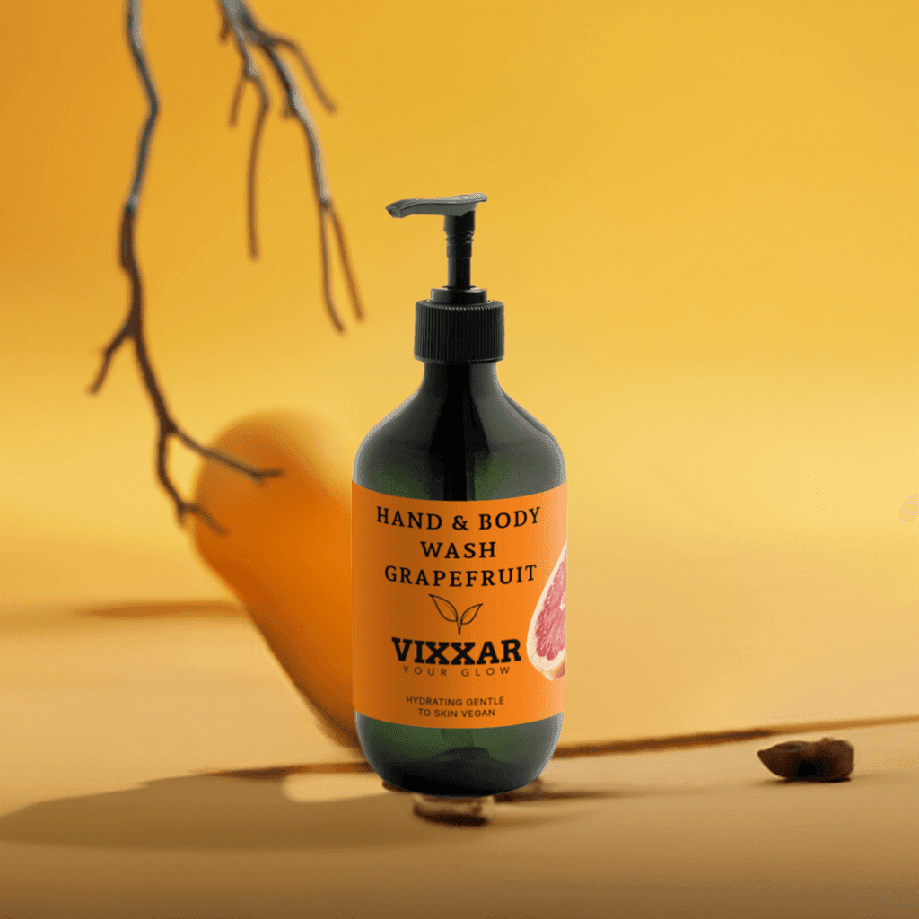 Grapefruit Hand &amp; Body Wash – Uplifting Hydration for Radiant Skin (490ml) - Vixxar Cosmetiques