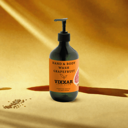 Grapefruit Hand &amp; Body Wash – Uplifting Hydration for Radiant Skin (490ml) - Vixxar Cosmetiques