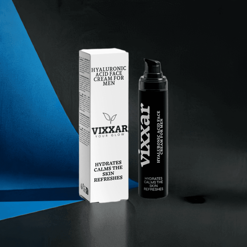 Hyaluronic Acid Face Cream for Men – Lightweight, Fast - Absorbing Hydration (50ml) - Vixxar Cosmetiques