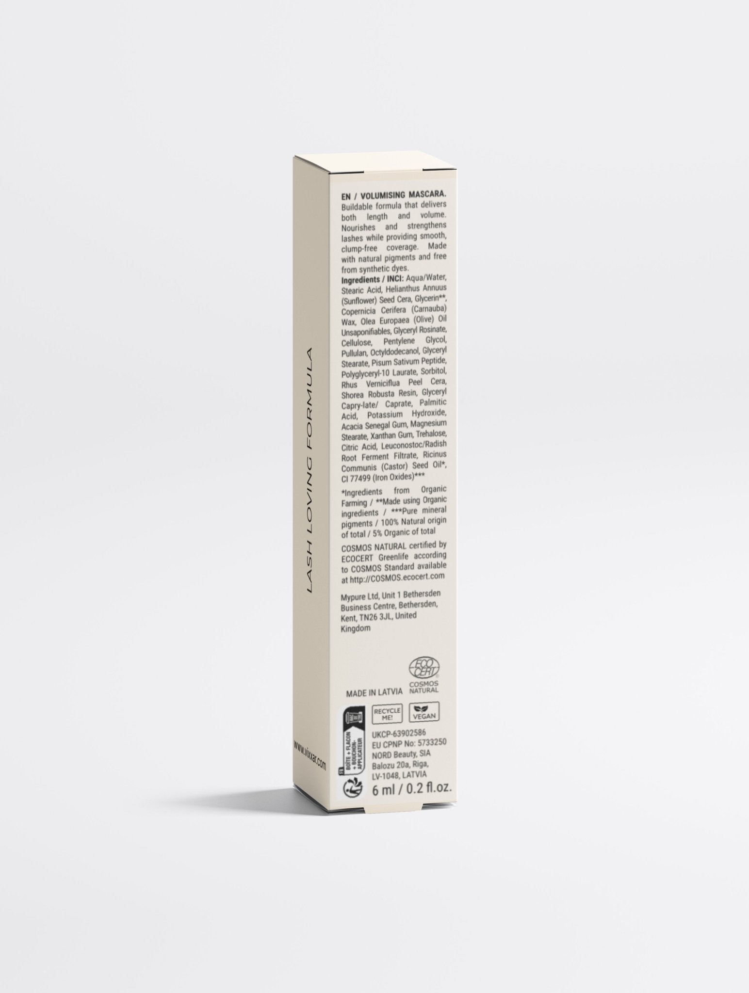 Lengthening &amp; Volumising Mascara - Vixxar Natural SkincaremascaraDefault