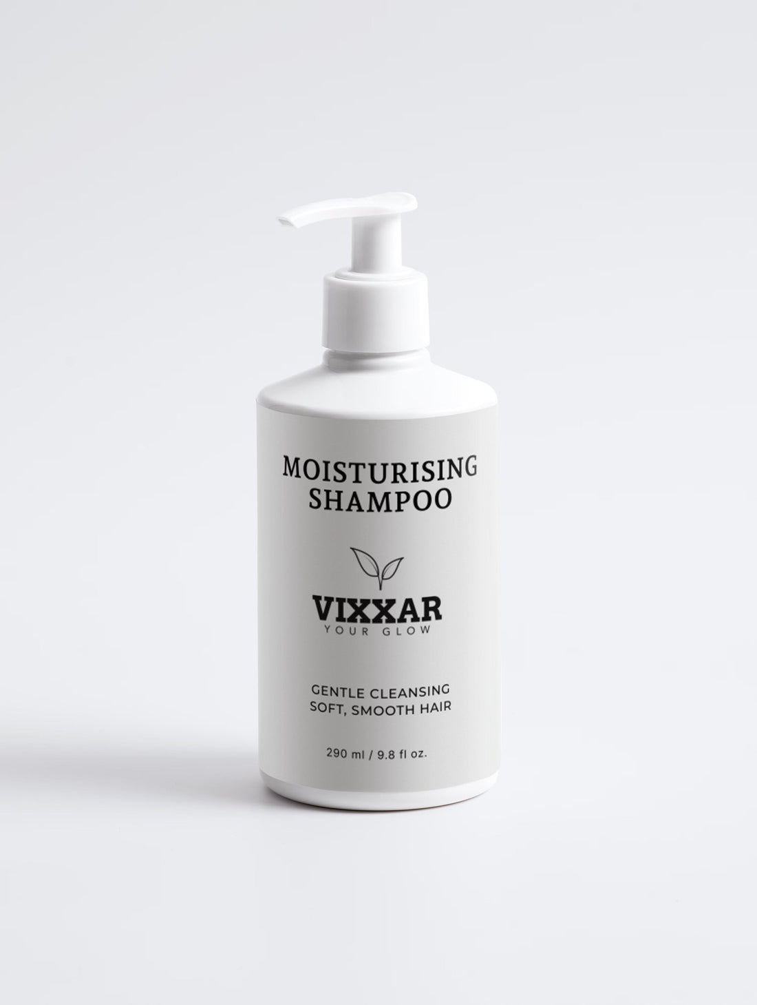 Gentle Cleansing Vixxar shampoo bottle on a white background
