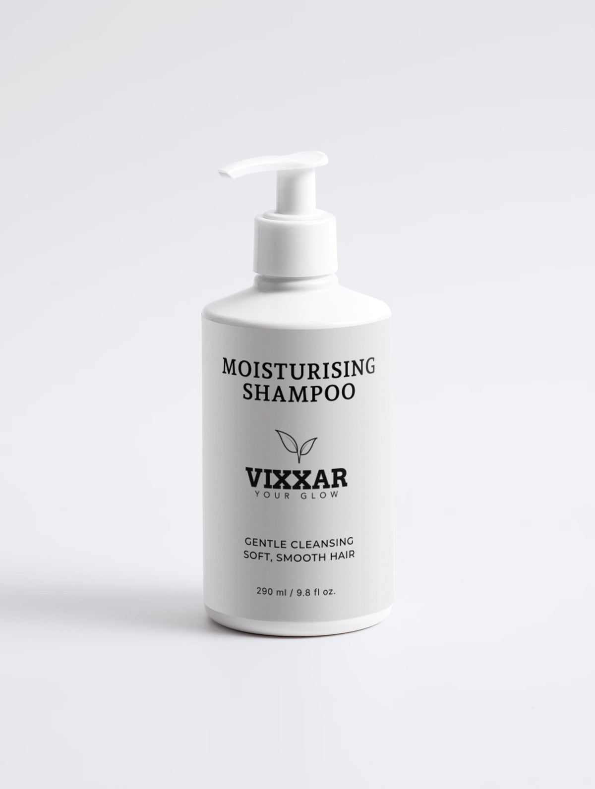 Gentle Cleansing Vixxar shampoo bottle on a white background
