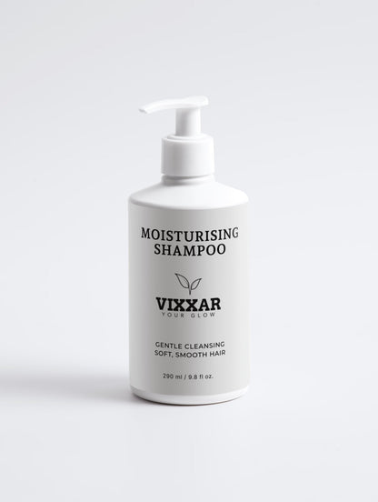 Gentle Cleansing Vixxar shampoo bottle on a white background