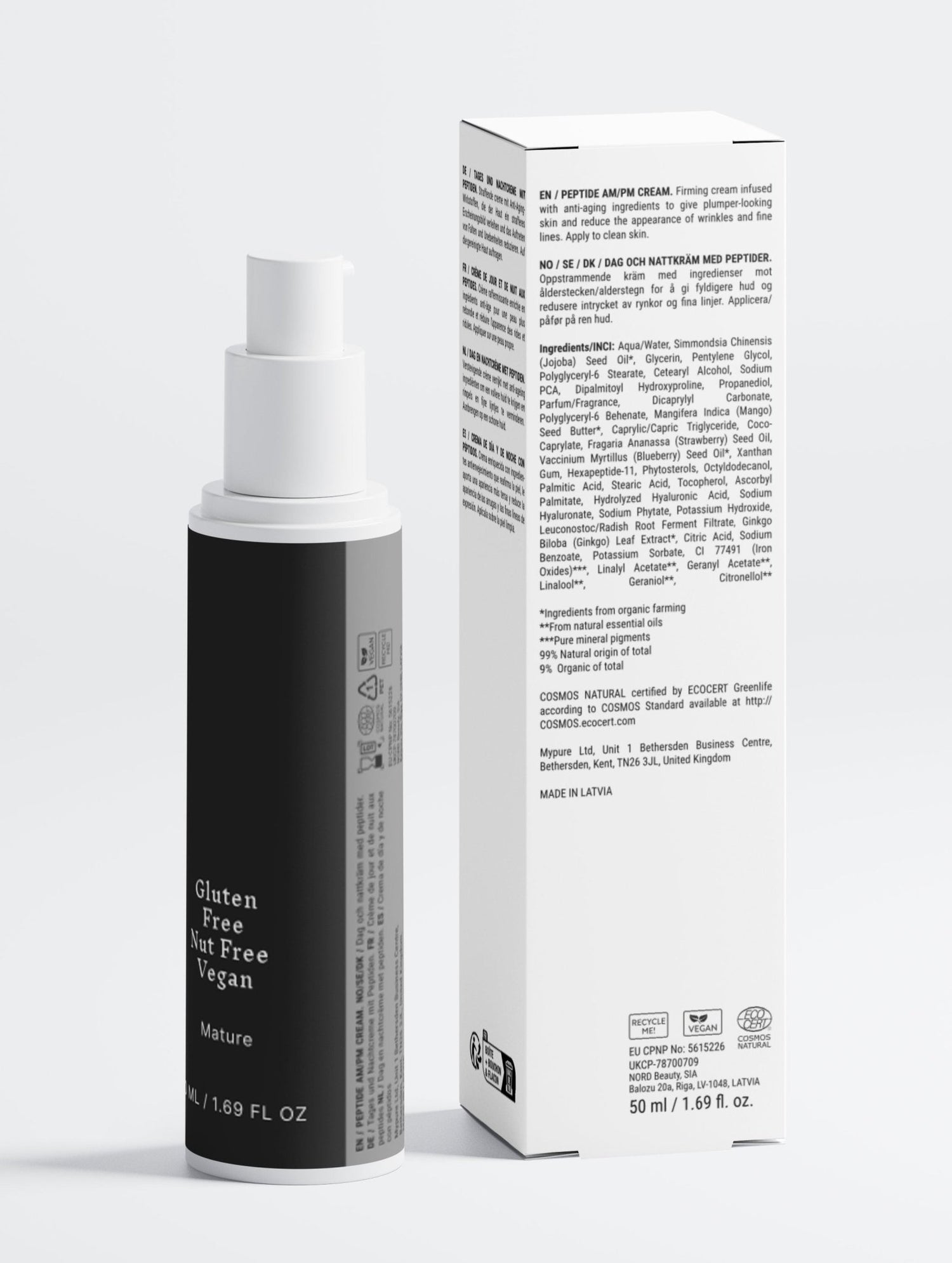 Peptide Ageless AM/PM Cream 50ml - Firming Day &amp; Night Moisturiser with Hyaluronic Acid - Vixxar Natural SkincareDefault