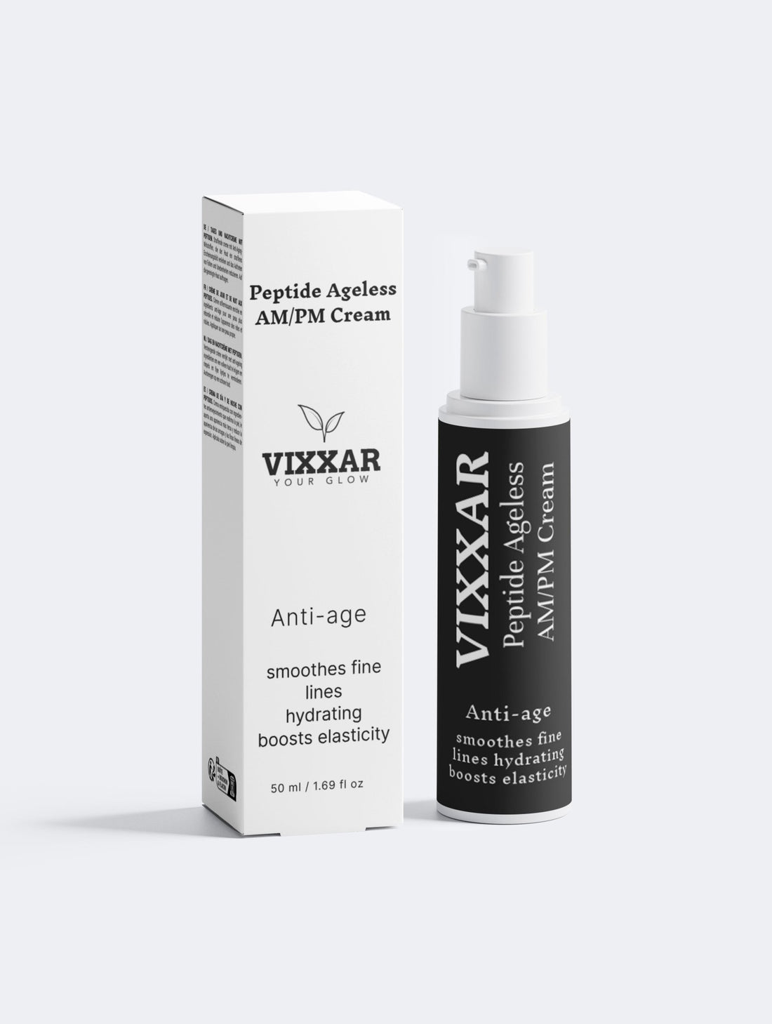 Peptide Ageless AM/PM Cream 50ml - Firming Day &amp; Night Moisturiser with Hyaluronic Acid - Vixxar Natural SkincareDefault