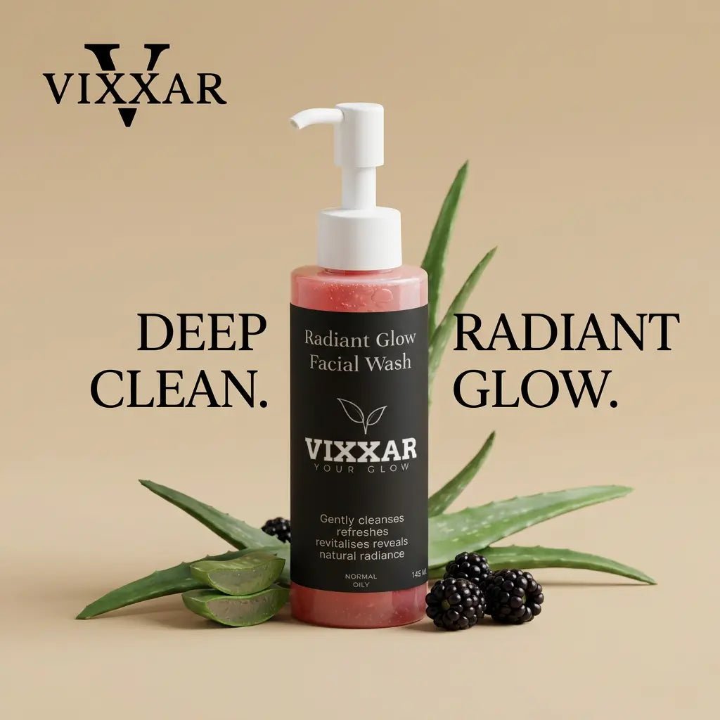 Radiant Glow Facial Wash – Aloe Blackberry Extract & Sodium PCA Vixxar