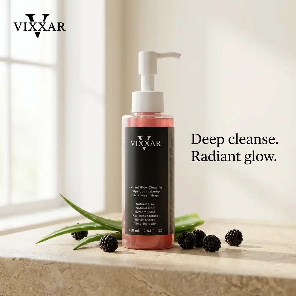 Radiant Glow Facial Wash 145ml - Vixxar Natural SkincareDefault