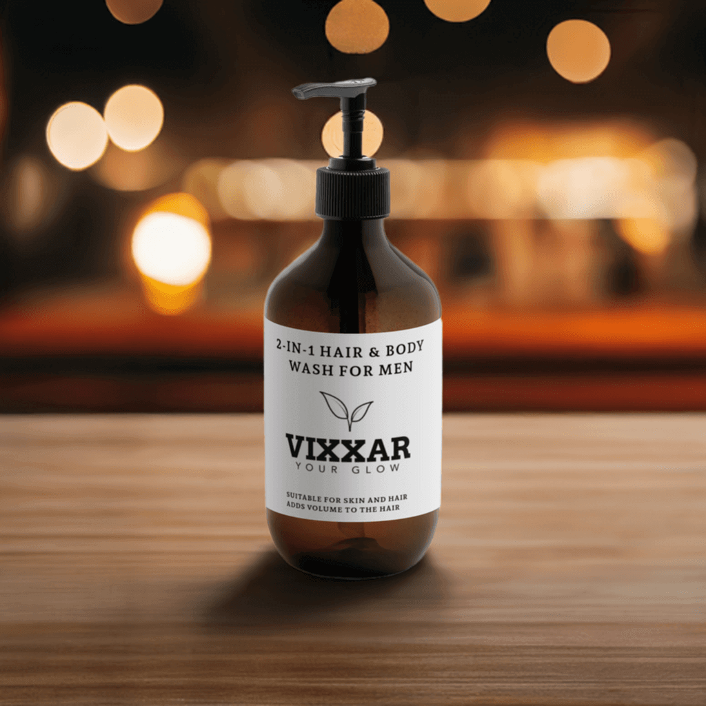 2-in-1 Hair &amp; Body Wash for Men – Hydrating &amp; Strengthening Cleanser (490ml) - Vixxar Cosmetiques