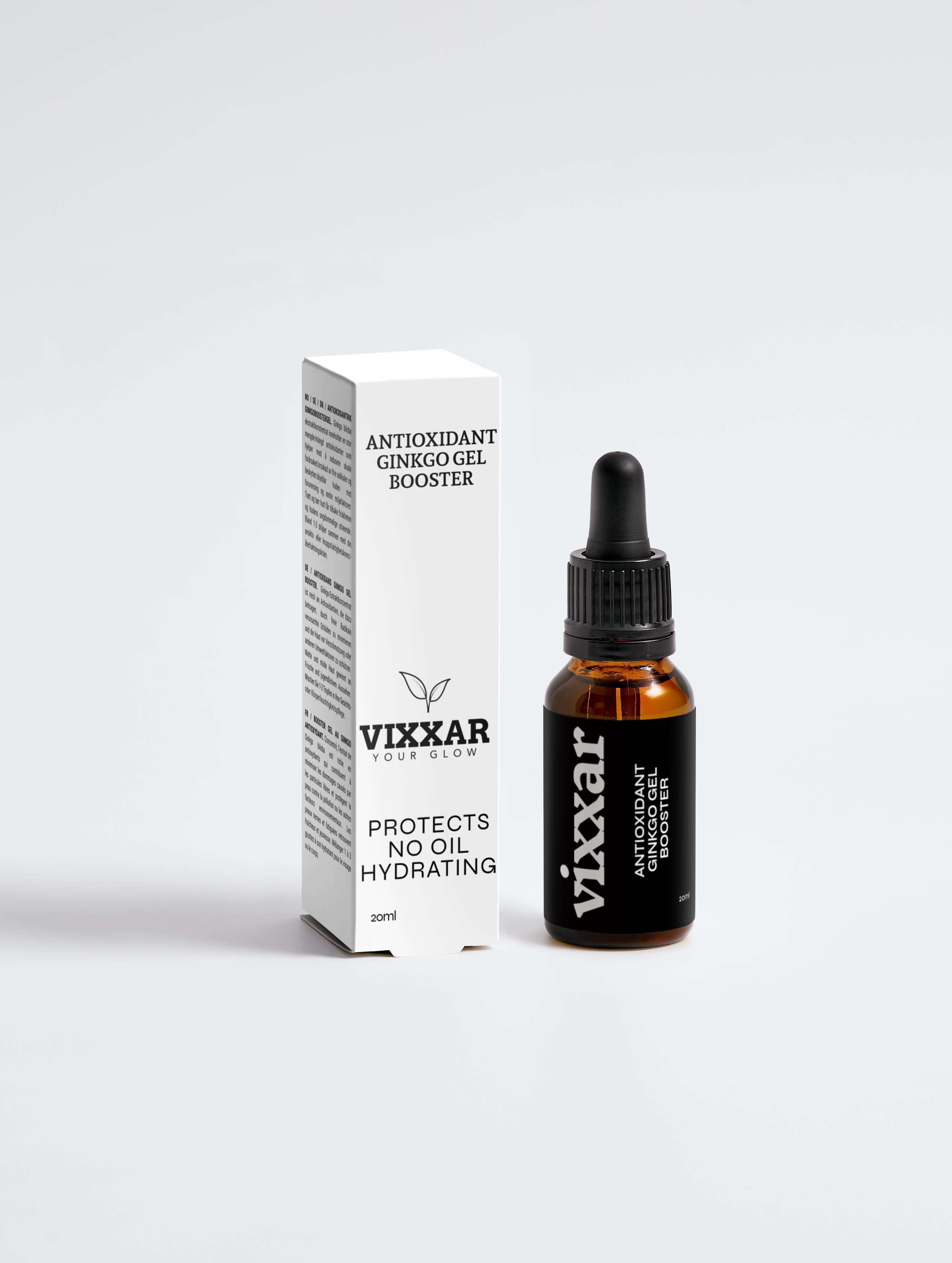 Antioxidant Ginkgo Gel Booster 20ml – Oil-Free Antioxidant Serum for Radiant, Youthful Skin - Vixxar Cosmetiques