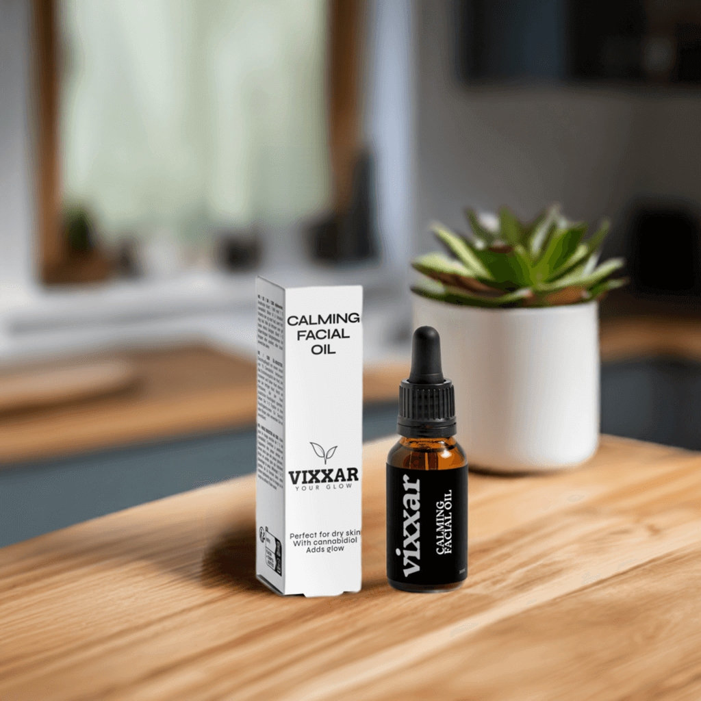 Calming Facial Oil 20ml – Organic Glow-Boosting Oil for Dry &amp; Mature Skin - Vixxar Cosmetiques