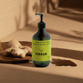 Ginger & Smoky Cardamom Hand and Body Wash 490ml – Hydrating, Aromatic Cleanser for All Skin Types - Vixxar Cosmetiques