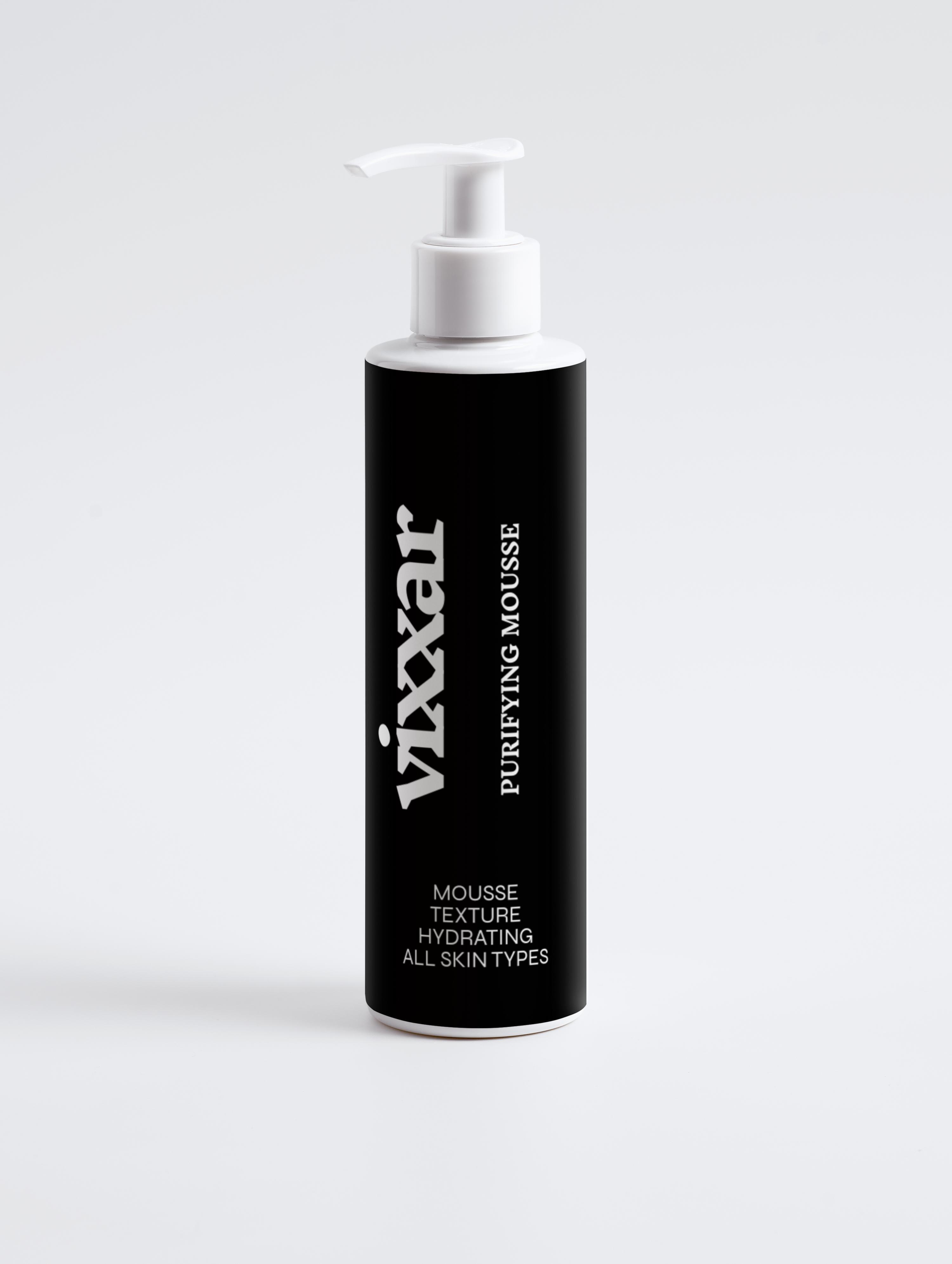 Purifying Mousse Cleanser 190ml – Airy Foam for Clean, Hydrated &amp; Balanced Skin - Vixxar Cosmetiques