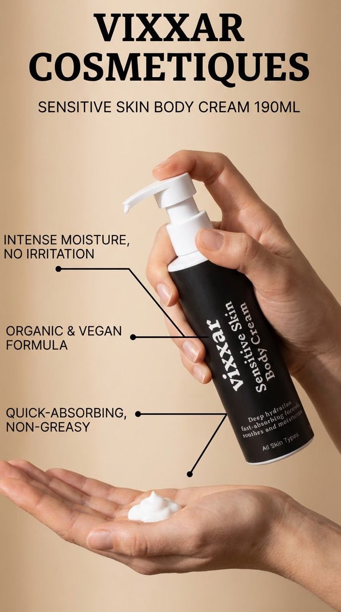 Sensitive Skin Body Cream 190ml - Vixxar Natural Skincarebody creamDefault