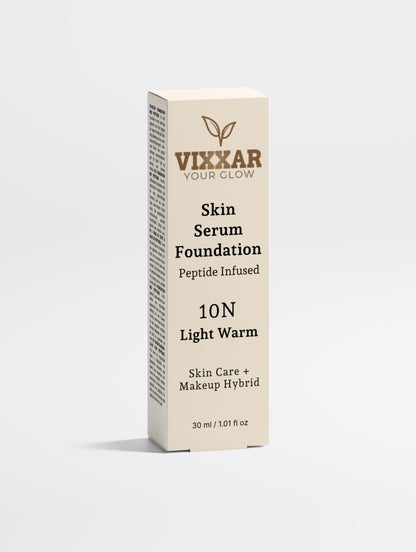 Skin Serum Foundation, 10 Light Warm - Vixxar Natural SkincareFoundationDefault