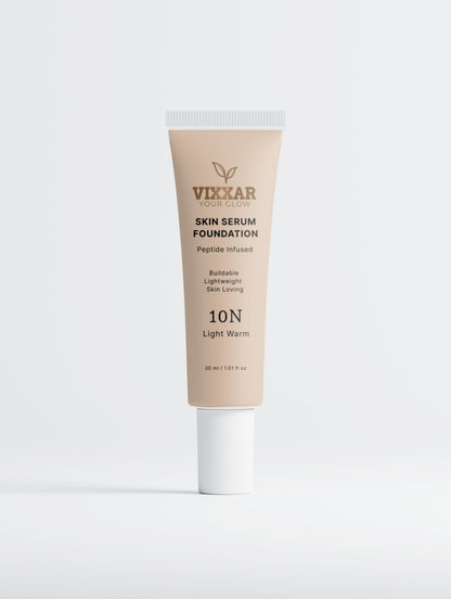 Skin Serum Foundation, 10 Light Warm - Vixxar Natural SkincareFoundationDefault