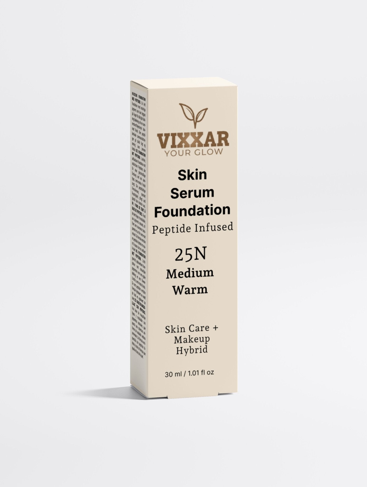 Skin Serum Foundation, 25 Medium Warm - Vixxar Natural SkincareFoundationDefault