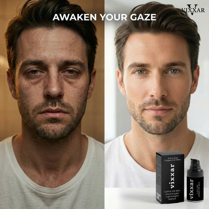 Smoothing Eye Cream for men 15ml – Brighten, Hydrate &amp; De - Puff Tired Eyes - Vixxar Natural Skincare