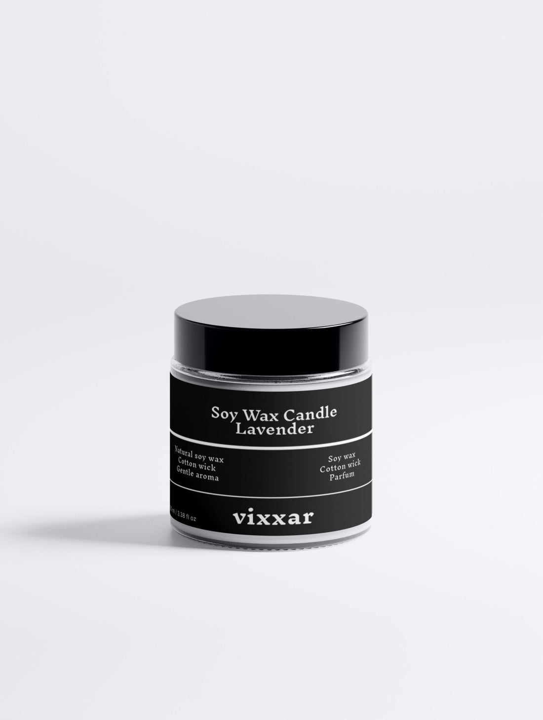 Soy Wax Candle, Lavender - Hand - Poured, Natural Cotton Wick, Clean Burn - Vixxar Natural SkincareCandleDefault