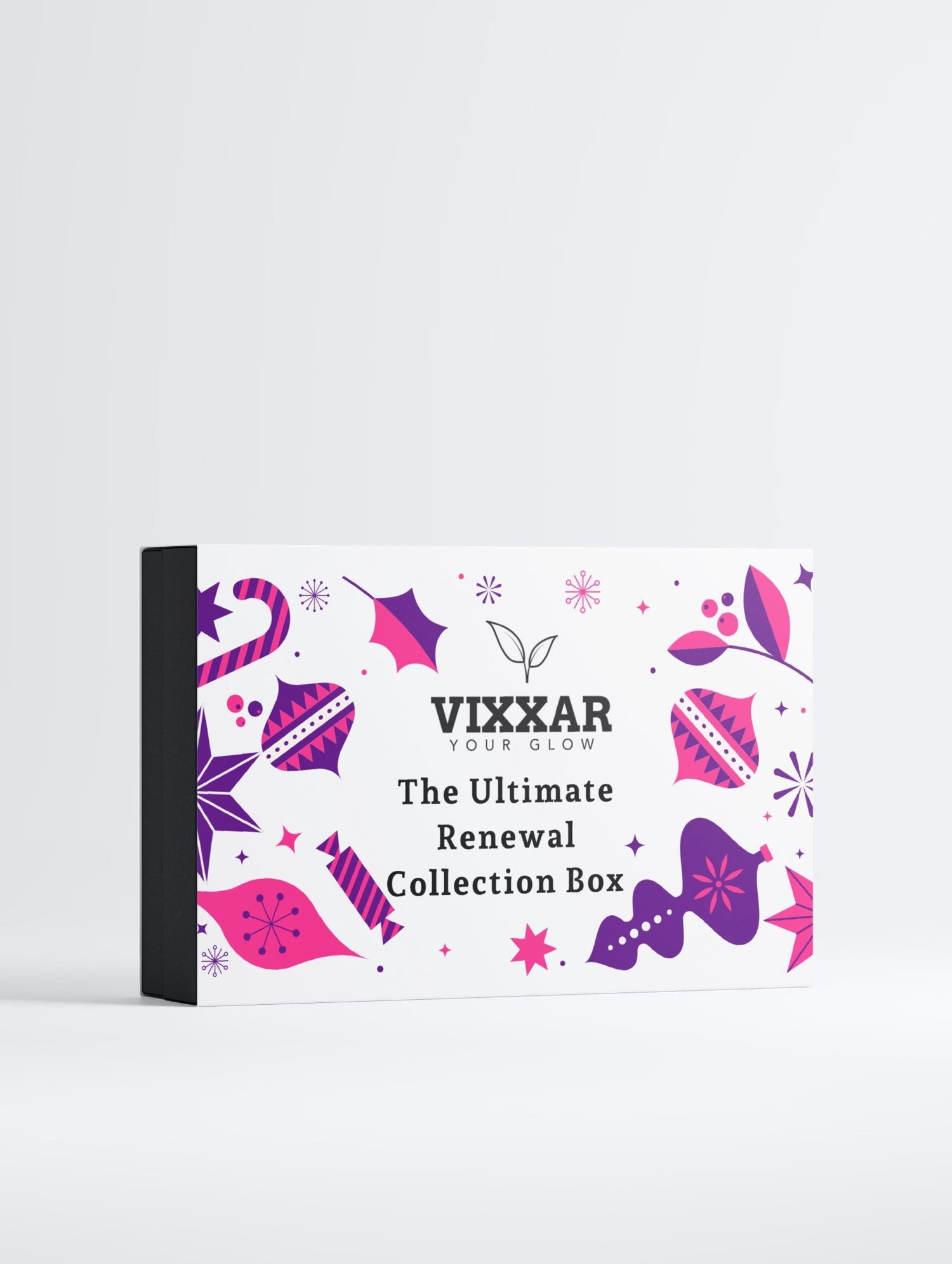 Vixxar product packaging with decorative elements on a white background