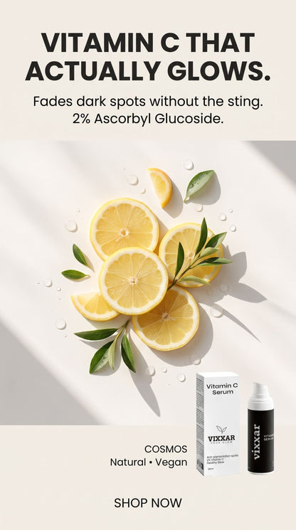 Siero alla Vitamina C 30ml – 2% Ascorbil Glucoside, Acido Ferulico e Rosa Canina | Vixxar