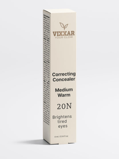 Vixxar Correcting Concealer – 20 Medium Warm | Full Coverage, Vegan &amp; Clean - Vixxar Natural SkincareConcealerDefault