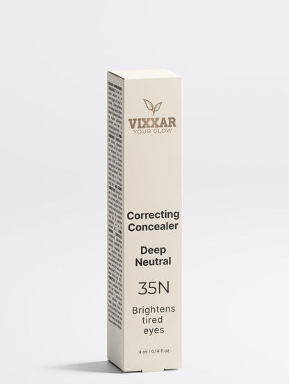 Vixxar Correcting Concealer – 35 Deep Neutral | Full Coverage, Vegan &amp; Clean - Vixxar Natural SkincareConcealerDefault
